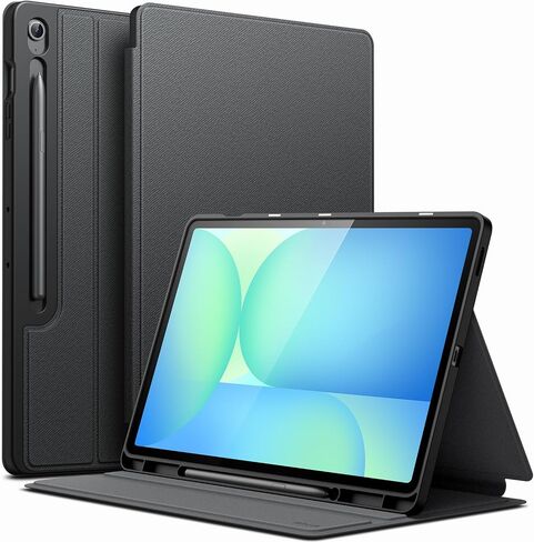 JETech Case for Samsung Galaxy Tab S10 FE Plus/S10 FE+ 13.1-Inch with S Pen Holder, Slim Folio Stand Protective Tablet Cover, Multi-Angle Viewing (Black) in Saudi Arabia