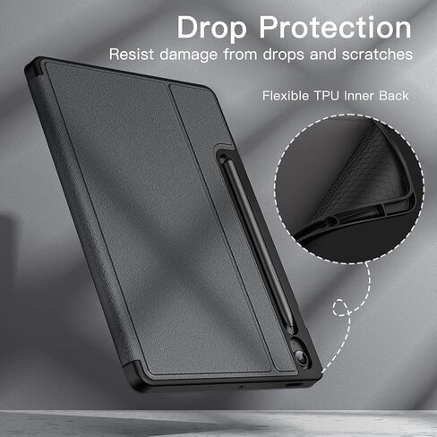 JETech Case for Samsung Galaxy Tab S10 FE Plus/S10 FE+ 13.1-Inch with S Pen Holder, Slim Folio Stand Protective Tablet Cover, Multi-Angle Viewing (Black) in Saudi Arabia