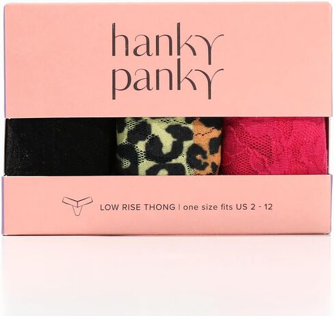hanky panky, Signature Lace Low Rise Thong 3 Pack, One Size fits 2-12, Taffy, Florence, Chai in Saudi Arabia