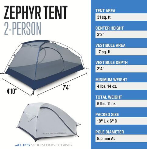ALPS Mountaineering Zephyr 2-Person Tent in Saudi Arabia