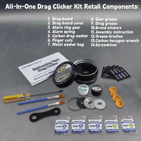 Baitcasting Reel Drag Clicker Kit for Daiwa Kastking Shimano Reel Curado, Scorp. MD, Tranx, Antares Aderbaren Tatula Zillion Alphas Tunning Upgrade Accessories in Kuwait