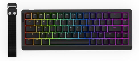 Epomaker HE68 Lite Hall Effect Affect Gaming Keyboard ، 8K استقصاء ومعدل فحص 128 كيلو ، زناد قابل للتعديل 0.01 ملم ، 0.125 مللي ثانية زمن وصول ، 5 طبقات صوتية ، مفتاح المفتاح ، SOCD ، A-RGB ، سلكية ، برنامج MAC (أسود) in Saudi Arabia
