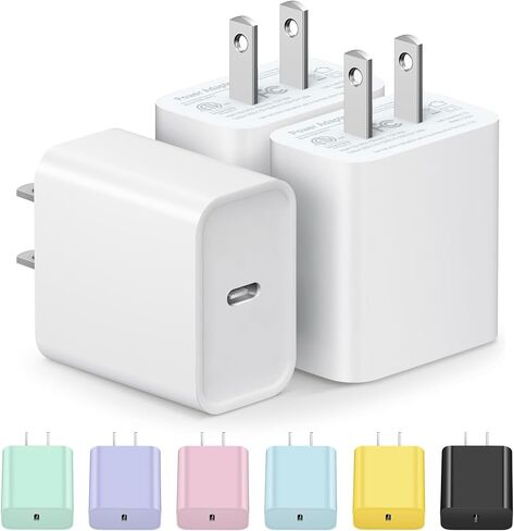 [3 حزمة] كتلة شاحن USB C ، iPhone 16 Charger Block 20W PD Adapter for iPhone 16/16Pro/16Pro Max/16Plus/15/14/13/11/11/xs/x ، ipad والمزيد in Saudi Arabia