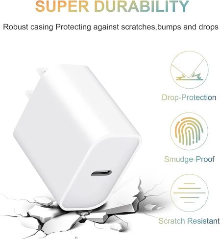 [3 حزمة] كتلة شاحن USB C ، iPhone 16 Charger Block 20W PD Adapter for iPhone 16/16Pro/16Pro Max/16Plus/15/14/13/11/11/xs/x ، ipad والمزيد in Saudi Arabia