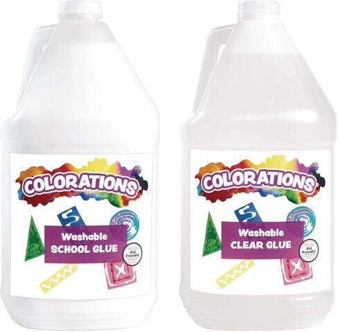 Colorations White & Clear Liquid Glue, 1 Gallon of Each -WHCLRGLU in Saudi Arabia