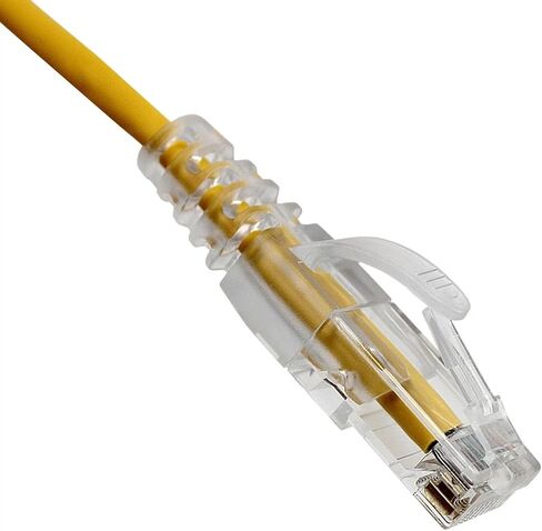 كابل Ethernet Slim Cat6a 15 قدمًا (10 حزمة) داخلي وخارجية 10 جيجابتة غير مصبوب من سلك الشبكات الرفيعة الفائقة ، كابل الإنترنت RJ45 LAN للكمبيوتر الشخصي ، MAC ، الكمبيوتر المحمول ، PS5 ، Xbox - أصفر in Kuwait