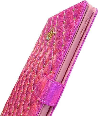 Case for Galaxy Tab A9+/A9 Plus 11 inch 2023, Glitter Sparkly PU Leather Crown Bling Folio Cover with Pencil Holder Multiple Viewing Angles (SM-X210/X216/X218) Auto Wake/Sleep (Pink) in Saudi Arabia