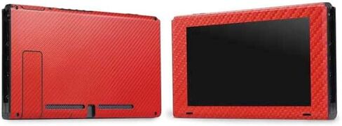 Skinit Decal Gaming Skin Compatible with Nintendo Switch Bundle - Green Carbon Fiber Specialty Texture Material Design in Saudi Arabia