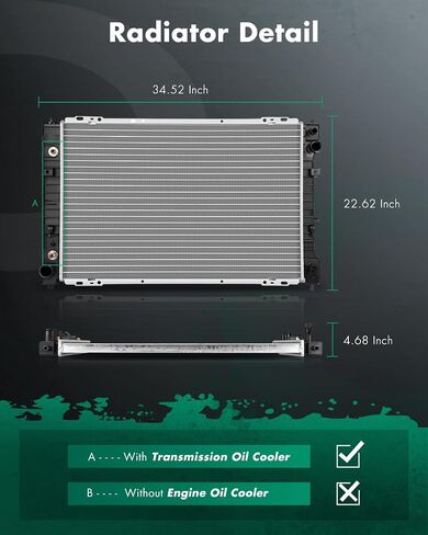 SCITOO Radiator 2307 fit for 2001 2002 2003 2004 2005 2006 2007 2008 for Ford for Escape Limited 3.0L 2001-2006 for Mazda for Tribute 3.0L 2005-2008 for Mercury for Mariner 3.0L CU2307 FO3010138 in Saudi Arabia