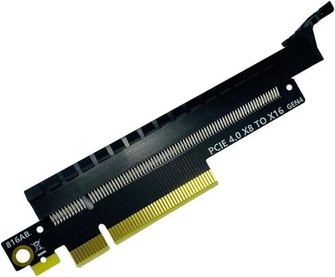 JMT PCIE 4.0 x4 x8 إلى X16 محول بطاقة RISER محول PCB Gen4 لوحة لبطاقة بطاقة شبكة الرسومات وبطاقة PCIE قياسية أخرى (x8 إلى x16) in Kuwait