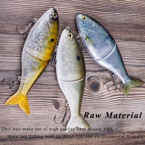 Sinking 2-Jointed Glide Bait – Realistic Multi-Segment Soft Lure for Bass, Pike & Walleye Fishing in Saudi Arabia