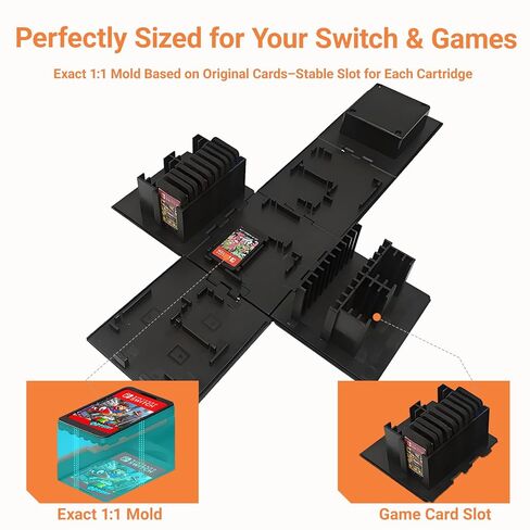Switch Game Case Holder Cube 41 Slots Compatible with Nintendo Switch 2 & Switch & OLED & Lite, Portable Switch Cartridge Case Cute Retro Themed Travel Game Card Storage Question Mark Block Box Yellow in Kuwait