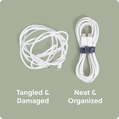 U Brands Silicone Cord Organizer Cable Clips ، مجموعة من 20 علاقات الكابلات ، إدارة الكابلات ، ملحقات مكتب المكتب ، اللوازم المكتبية ، ألوان متنوعة in Kuwait