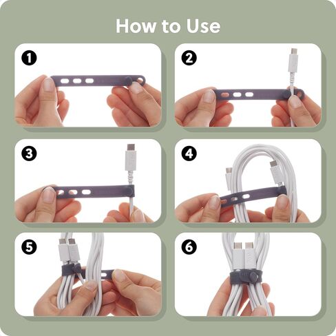 U Brands Silicone Cord Organizer Cable Clips ، مجموعة من 20 علاقات الكابلات ، إدارة الكابلات ، ملحقات مكتب المكتب ، اللوازم المكتبية ، ألوان متنوعة in Kuwait