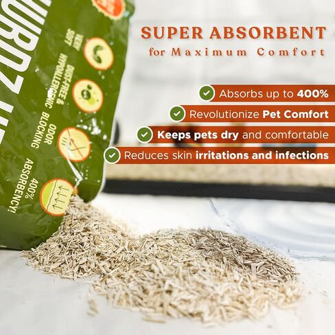 [33lbs] Small Animal Bedding - Superior Absorption & Odor Control- Eco-Friendly Pet Bedding for Chickens, Hamster Bedding & for Rabbits, Rat, Snake - Low Dust & Easy Maintenance Coop Flooring &Bedding in Saudi Arabia