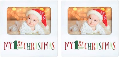 إطار للعطلات من كيت آند ميلو سانتا وأنا، إطار تذكاري للطفل، أبيض in Kuwait