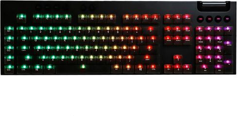 ymdk سود الصلبة اللون الأسود أبيض الخطية البساطة keycaps pc materied frosted low profile keycap متوافق مع Logi G813 G815 G913 G915 TKL Mechanical Keyboard in Kuwait