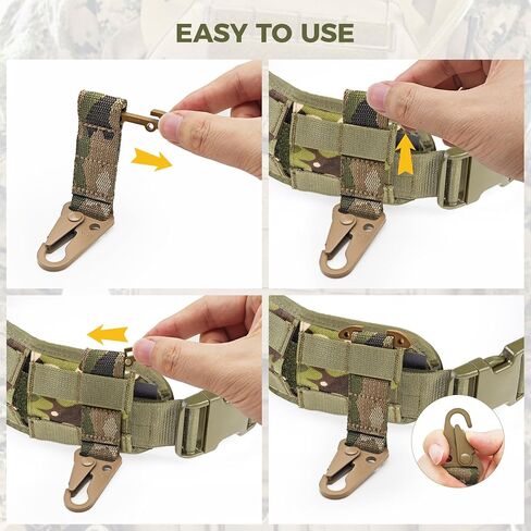Premium Molle Key Holder, Tactical Gear Clip to Attach Gloves & Gas Mask, T-Mount Molle Glove Clip, Tactical Belt Accessories, Lightweight Gear, Easy to Use in Saudi Arabia
