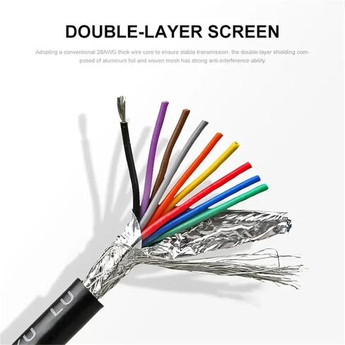 1Pcs 1 to 2 DB9 Serial Port Cable RS232 COM 9Pin Shield Male to Female Connector 0.5-5 Meters db9 Computer Interface Serial Device(Male to 2 Female,1.5M) in Kuwait
