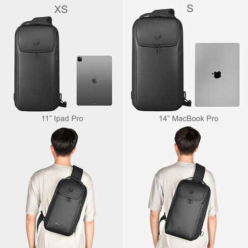 حقيبة Sling Crossbody Backpack Compact EDC Daypack للرجال أكياس كتف الصدر البسيط 11 بوصة iPad Pro M4/ iPad Air M2 in Kuwait
