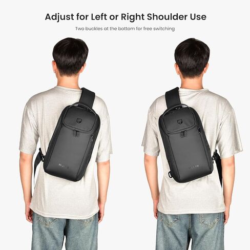 حقيبة Sling Crossbody Backpack Compact EDC Daypack للرجال أكياس كتف الصدر البسيط 11 بوصة iPad Pro M4/ iPad Air M2 in Kuwait