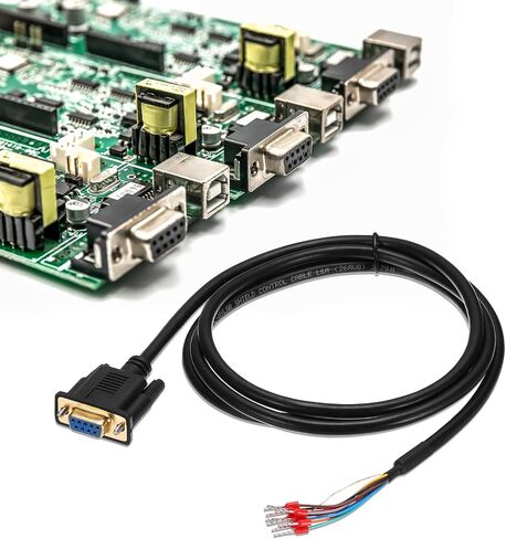 Meccanixity DB9 RS232 كابل التسلسلي ، 26AWG DB9 أنثى إلى سلك عاري مع 9 أطراف الأسلاك ، تمديد 232 كابل محمي مزدوج 4.9 قدم in Kuwait