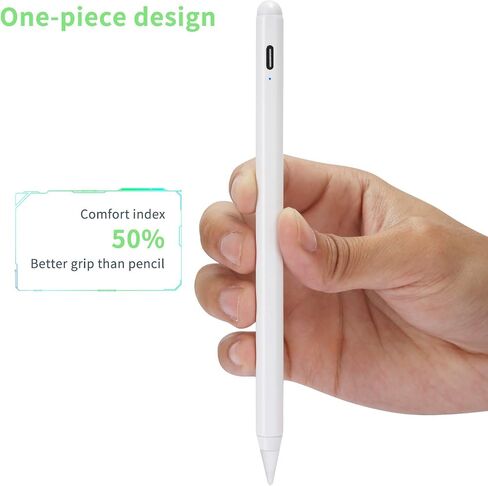 iPad A16 Pencil with Fast Charging, Palm Rejection, Tilt Sensitive, High Precision, Replacement for Original Apple Pencil Compatible with iPad 2018-2025, Air, Pro, Mini, White in Saudi Arabia