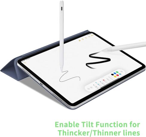 iPad A16 Pencil with Fast Charging, Palm Rejection, Tilt Sensitive, High Precision, Replacement for Original Apple Pencil Compatible with iPad 2018-2025, Air, Pro, Mini, White in Saudi Arabia