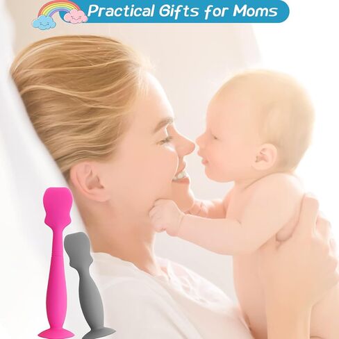 ملعقة كريم الحفاضات لمؤخرة الطفل، 2 عبوة من فرشاة كريم الحفاضات، فرشاة كريم الحفاضات الناعمة من السيليكون للأطفال (أرجواني، أبيض) in Kuwait