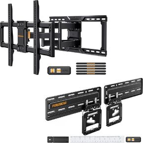Perlegear UL-Listed Full Motion TV Wall Mount for 42–90 Inch TVs up to 150 lbs PGLF16, Ultra Slim TV Wall Mount for 42"- 86" Flat and Neo QLED Frame TVs, Only 0.3" Low Profile TV Mount PGXL2