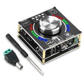 100W+100W 1001B Bluetooth Amplifier Board,Aideepen 100W Mini Mono AMP Module TPA3116 Amplifier BT 5.1 DC9-24V BT/AUX/USB Input for DIY Wireless Speakers