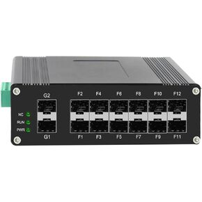 مفتاح سكة حديد الدين الصناعي Gigabit Ethernet الصناعي L2+ مُدارة من 14 منفذ Gigabit SFP Switch Switch Port 12-Port 1000xsfp+ 2-Port 1000x Ethernet Switch