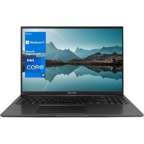 ASUS Vivobook Laptop, 16" FHD+ (1920 x 1200) Display, Intel Core i7-1255U Processor, 16GB RAM, 1TB SSD, Webcam, HDMI, Wi-Fi, Windows 11 Home, Black