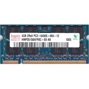 Hynix 4GB DDR2 Memory SO-DIMM 200 pin PC2-6400S 800MHz HMP351S6AFR8C-S6