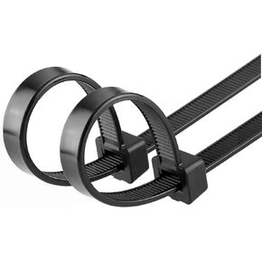 Heavy Duty 20 Inch Zip Ties, 50 Pack - Extra Long Black Cable Ties for Outdoor Use, 200 LB Tensile Strength, Durable Plastic Wire Ties
