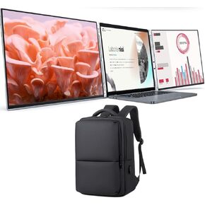 L LIMINK Travel Laptop Backpack LK14 Portable Triple Monitor for 13-16 Inch Laptop