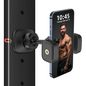 SEVENKA Gym Magnetic Phone Holder Compatible with iPhone, Samsung, Google Pixel, All Phone & Case, Portable Stretchable Magnetic Phone Mount, 360° Rotation Universal Phone Stand & Metal Pad