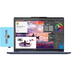 Lenovo Yoga 9i Home & Business 2-in-1 Laptop (Intel Ultra 7-155H 16-Core, 16GB LPDDR5X 7466MHz RAM, 2TB M.2 2242 PCIe SSD, Intel Arc, 14.0" Win 11 Home) with MS 365 Personal, Dockztorm Hub