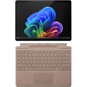 Microsoft Surface Pro Copilot+ PC Touchscreen 13" LCD Snapdragon X Plus Processor 16GB RAM 512GB SSD (11th Edition) Black & Surface Pro Keyboard (Keyboard with Pen Storage, Dune)
