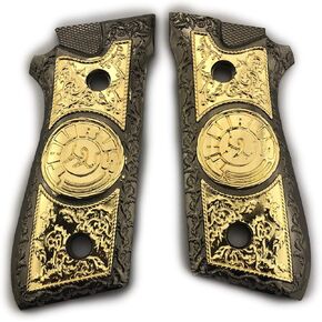 Custom Taurus Grips PT-99 PT-92 PT-100 PT-101 Metal Black Gold PT Screws Included