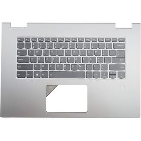 New Replacement for Lenovo Yoga 730-15IKB 730-15IWL 730-15 Laptop Upper Case Palmrest Backlit Keyboard Assembly Part 5CB0Q96465 AM27G000A10 5CB0Q96436 Silver