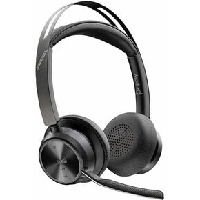 Poly Voyager Focus 2 Microsoft Teams Certified USBC-C Headset + USB-C/A Adapter TAA - Microsoft Teams Certification - Google Assistant, Siri - Stereo - USB Type C - Wired/Wireless - Bluetooth - 298.6