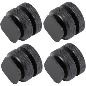 Nuobesty 4pcs محول الأحذية الباردة مزدوجة سبيكة الألومنيوم حذاء الساخن لإكسسوارات الكاميرا توافق المسمار على ملولبة متينة وعملية لاستبدال البالية