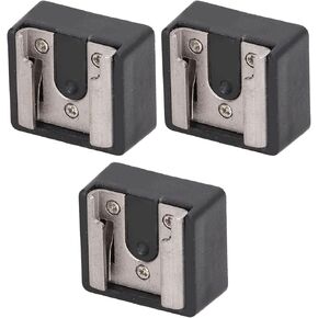 3PCS Flash Hot Shoe Mount Adapter with 1/4in Screw Thread Camera Tripod Screw Adapter Metal Hot Shoe for Pentax