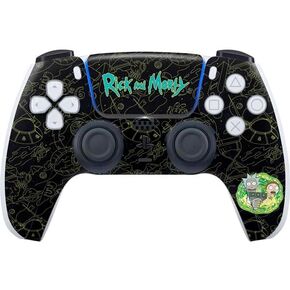Skinit Skinit Gaming Gaming Contains مع وحدة تحكم PS5 - مرخص رسميًا للسباحة للسباحة والتصميم الفضائي Morty