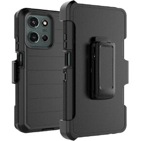 Takfox Moto G Stylus 5G 2025 Case, for Motorola G Stylus 2025 5G Belt Clip Holster Phone Case [Built-in Screen Protector] Kickstand Protective Rugged Heavy Duty Shockproof Dustproof Cover-Black/Blue