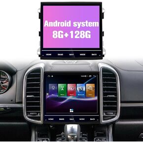 Radio for Porsche Cayenne 2011-2015: 32G Car Stereo Android System Head Unit with Bluetooth AM FM Wireless Carplay Auto for Turbo S GTS, 8.4" Aftermarket Touch Headunit Screen with Backup Camera FMAM