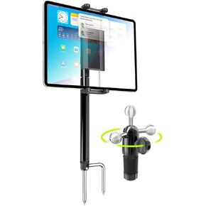 Golf Monopod & Tripod with Ground Spike Stakes, 57" Metal Pole Golf Phone Holder for Training Aid, Record Swing, Golf Selfie Stick Tripod for iPad Pro 12.9 Air Mini, iPhone16 15 14