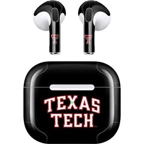 Skinit Decal Audio Skin Compatible with Apple AirPods (3rd Gen, 2021) - Officially Licensed Texas Tech Bold Design