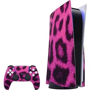 Skinit Decal Gaming Skin Compatible with PS5 Bundle - Pink Cow Print Design